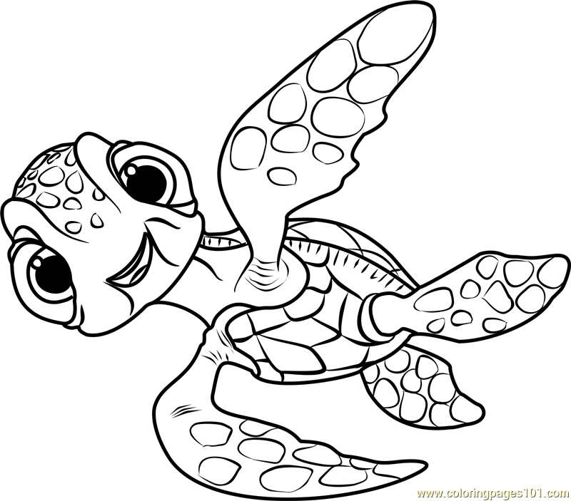 Squirt Coloring Page - Free Finding Dory Coloring Pages :  ColoringPages101.com