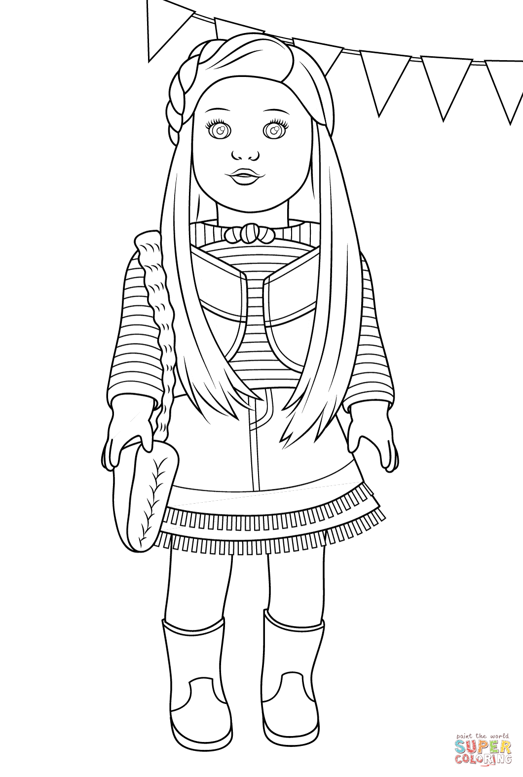 American girl doll coloring pages to download and print for free