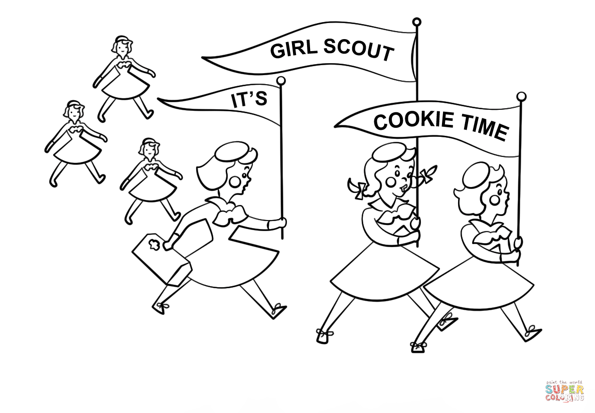 It's Girl Scout Cookie Time coloring page | Free Printable ...