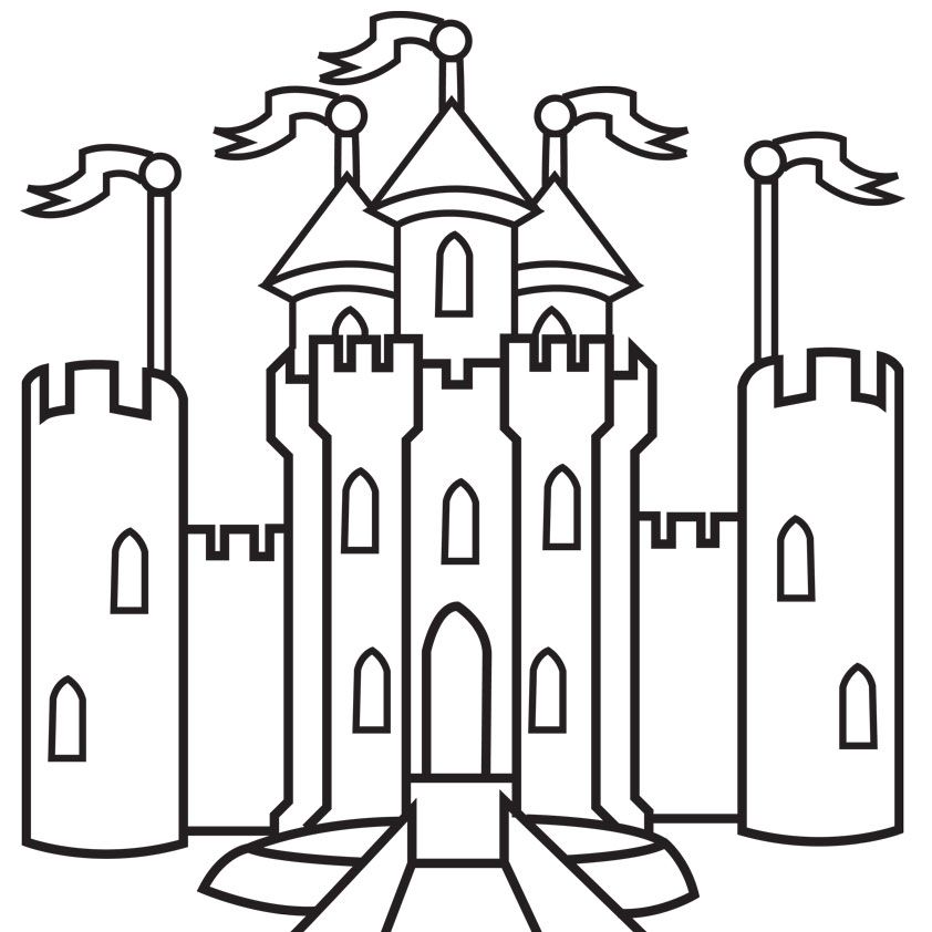 Printable Colouring Pages Castles - High Quality Coloring Pages