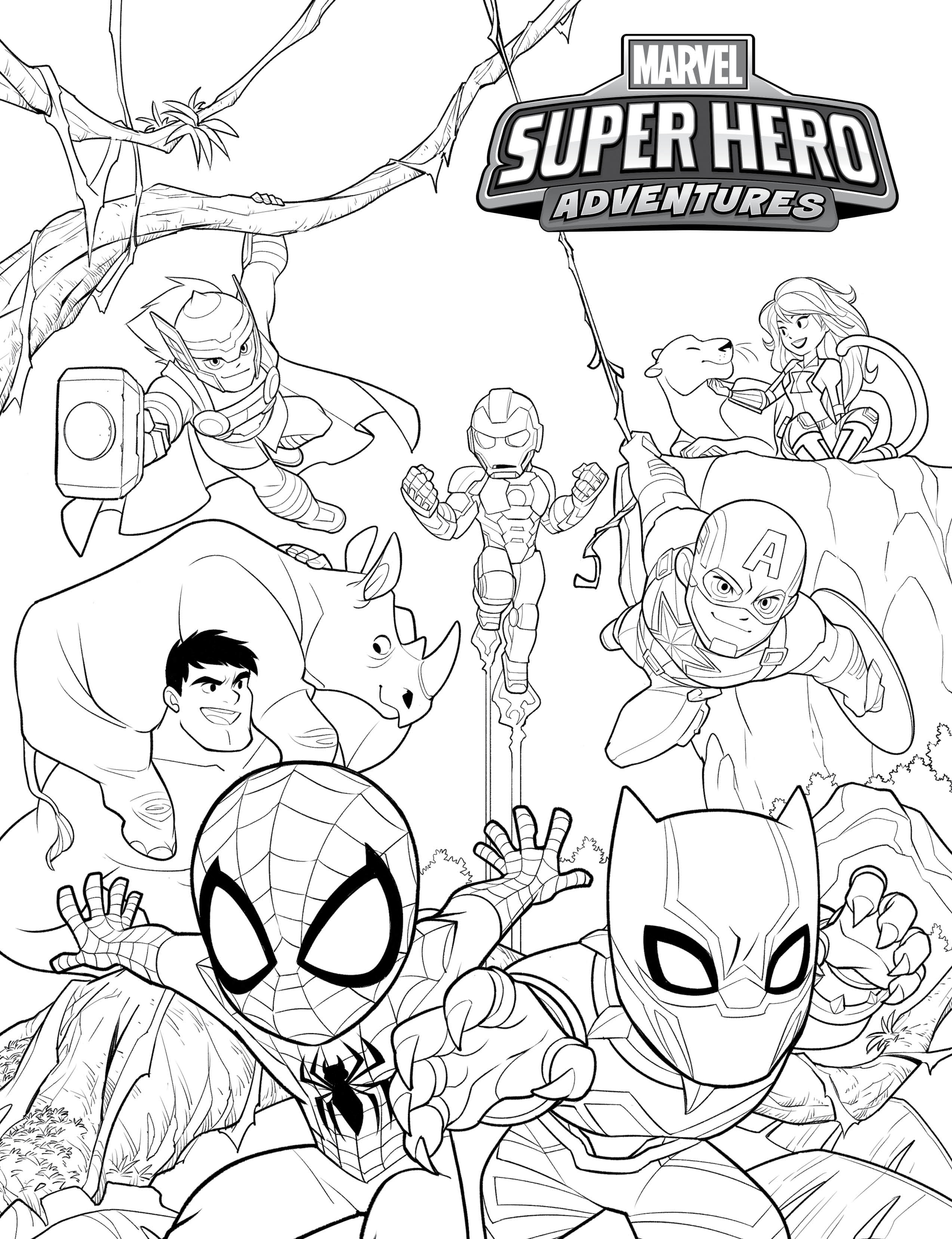 Marvel Heroes Coloring Page Coloring Home