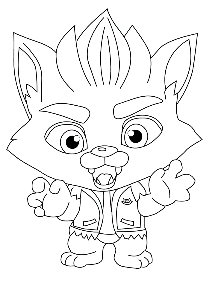 Lobo Howler from Super Monsters Coloring Page - Free Printable Coloring  Pages for Kids