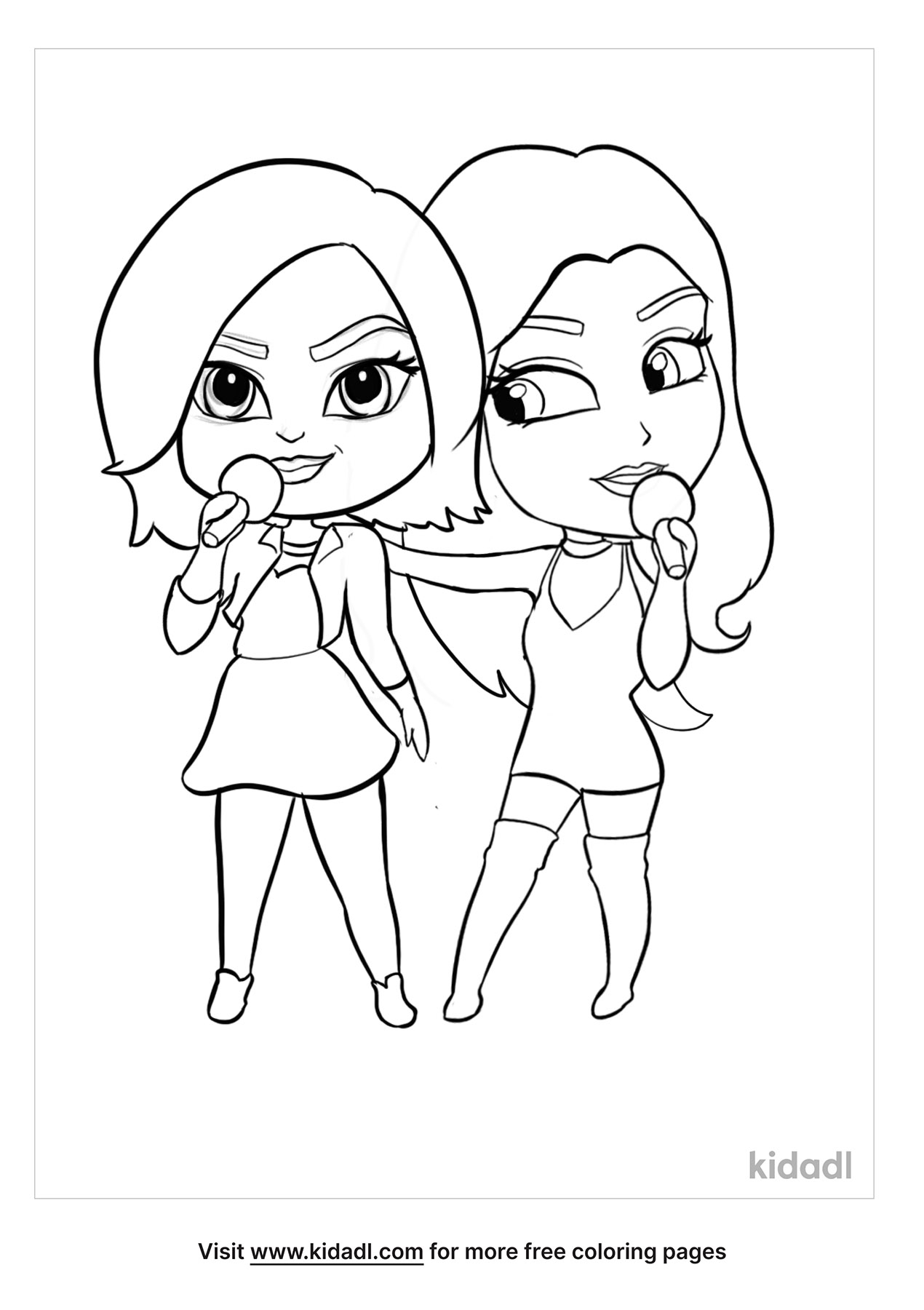 Selena Gomez And Demi Lovato Coloring Pages | Free People Coloring Pages |  Kidadl