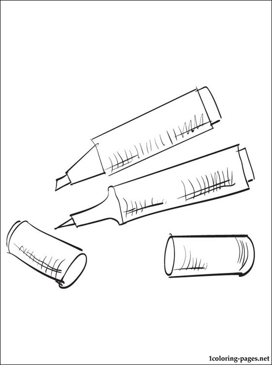 Markers coloring page | Coloring pages