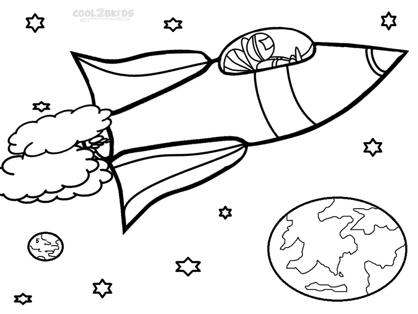Printable Rocket Ship Coloring Pages For Kids