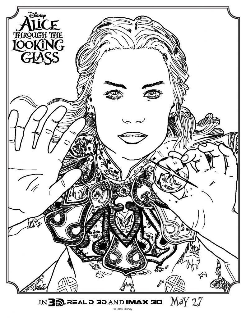 Coloring Pages from Alice Through The Looking Glass | Life with Heidi