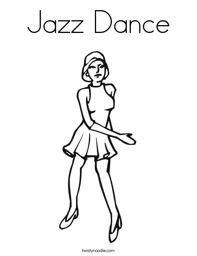 Jazz Dance Coloring Page - Twisty Noodle