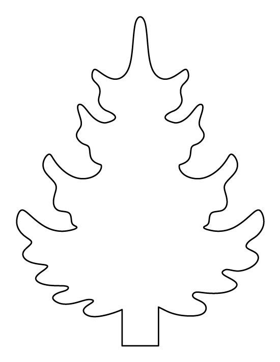 Pine tree pattern. Use the printable outline for crafts, creating ...