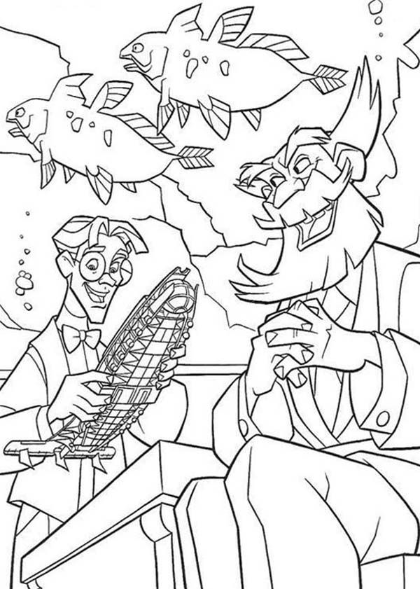 Milo Talking to Preston about Lost City of Atlantis Coloring Pages ...