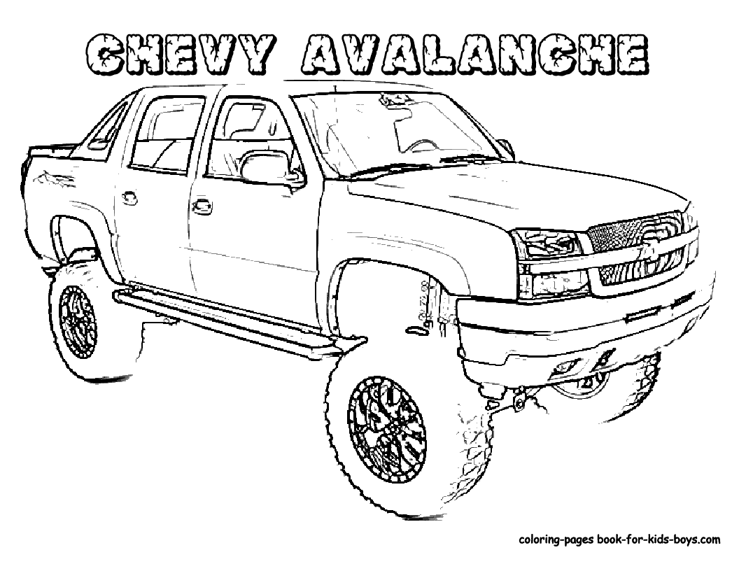 Chevy Mud Truck Coloring Pages - Coloring Pages For All Ages