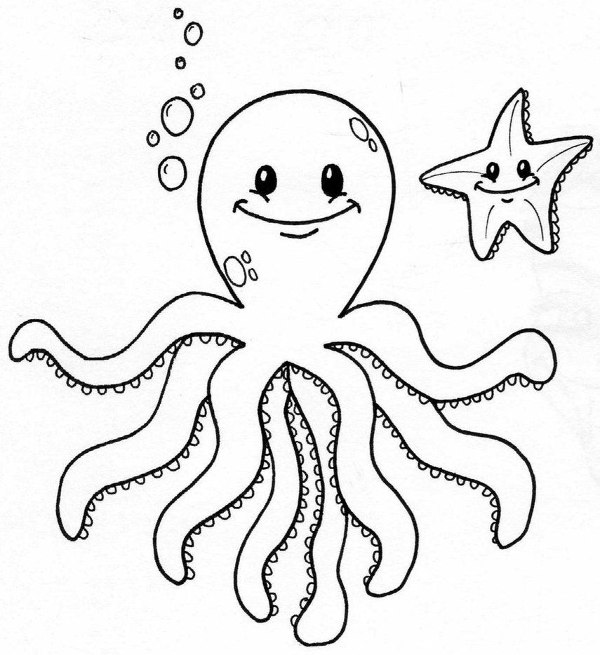 Free Coloring Pages Of Octopus - High Quality Coloring Pages