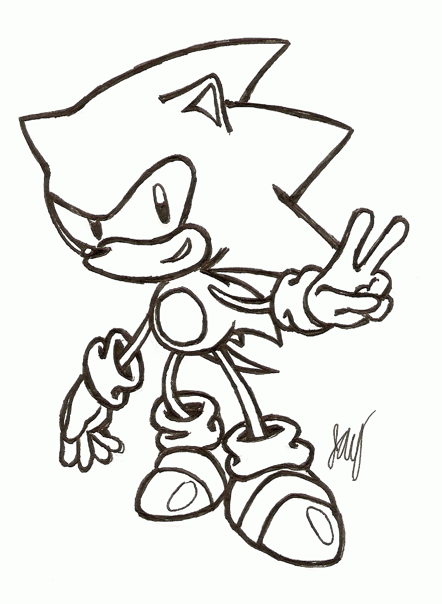 Cute Sonic The Movie Coloring Pages 