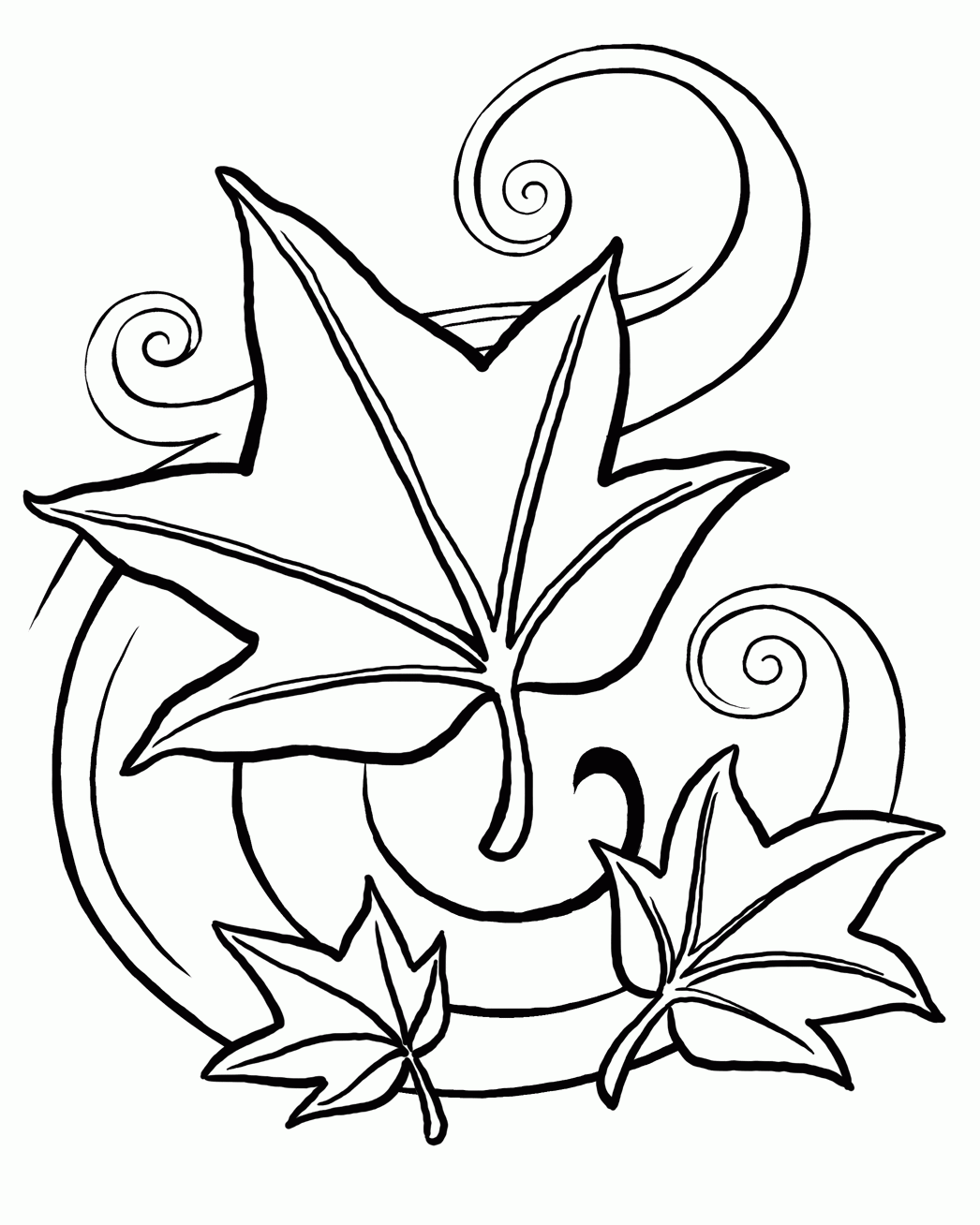 Fall Leaves Coloring Pages for Pinterest