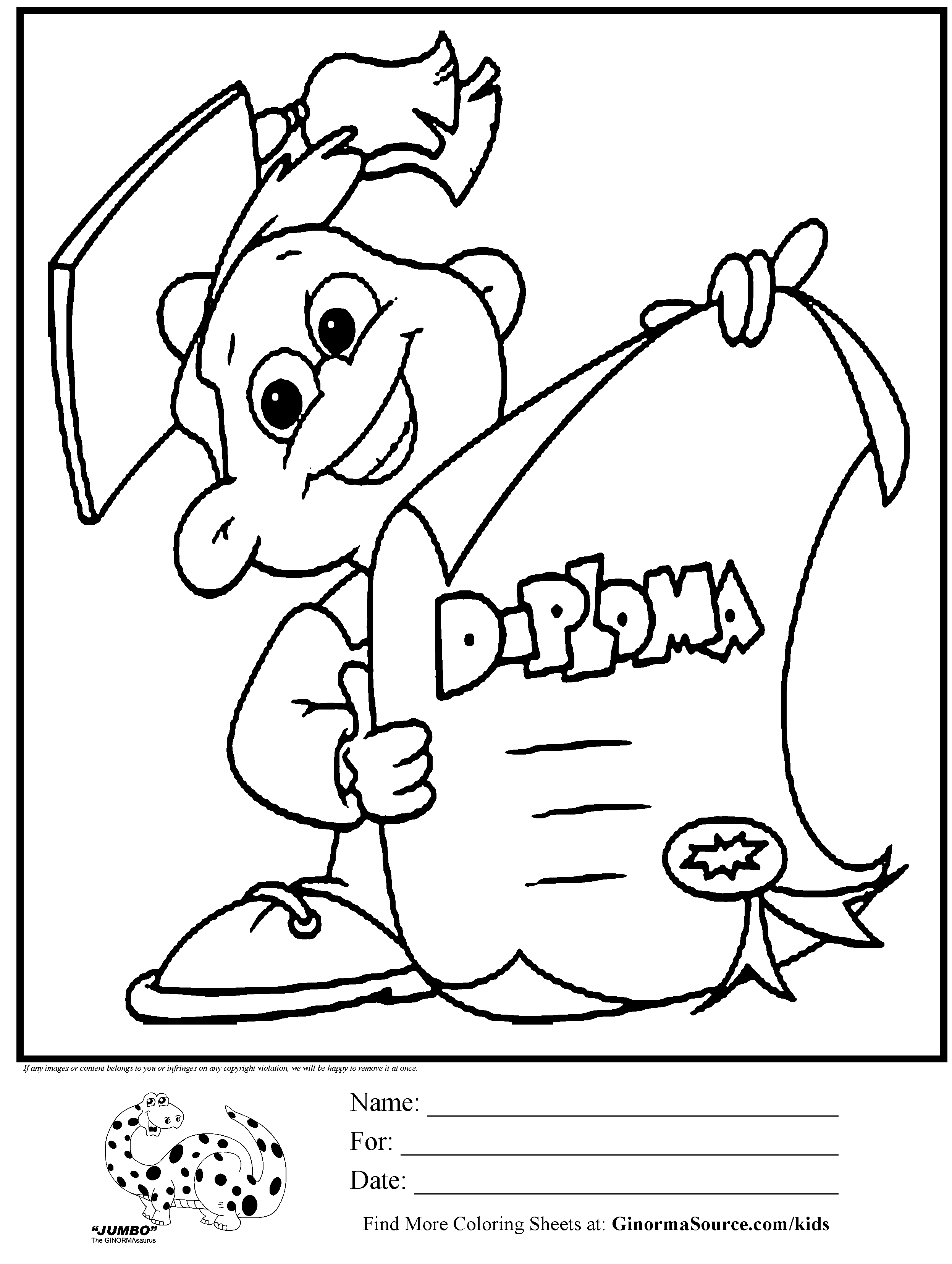Graduation Coloring Pages Free Printable