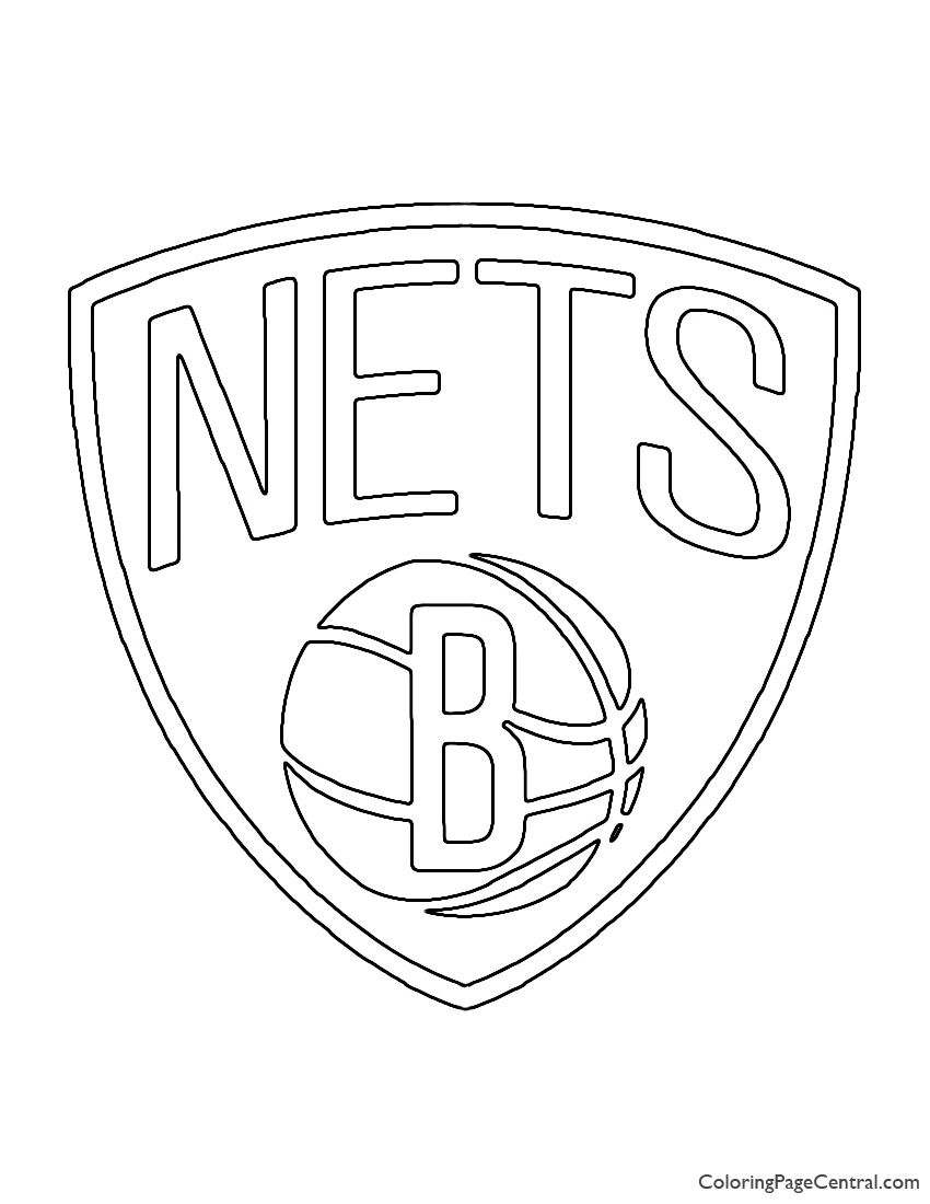 NBA Brooklyn Nets Logo Coloring Page | Coloring Page Central