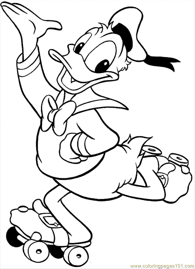 Donald Do Roller Skating Coloring Page for Kids - Free Ducks Printable Coloring  Pages Online for Kids - ColoringPages101.com | Coloring Pages for Kids
