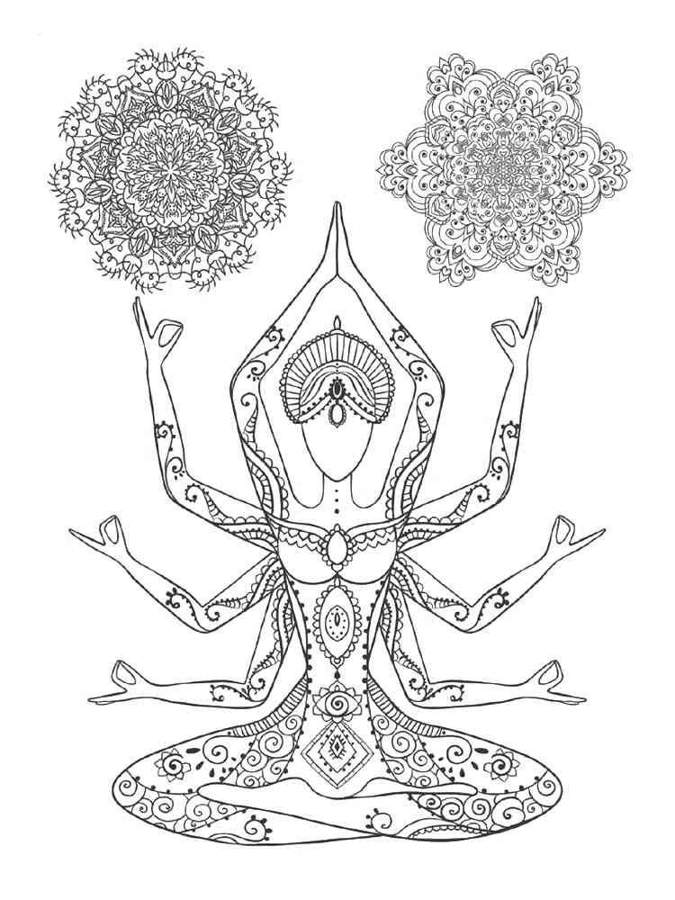 Free Yoga coloring pages for Adults