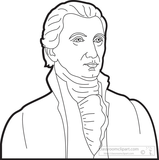 American Presidents Clipart - president-james-monroe-clipart-outline -  Classroom Clipart