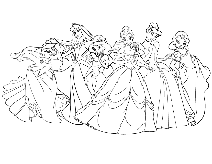All The Princess Coloring Pages - Coloring Pages For All Ages