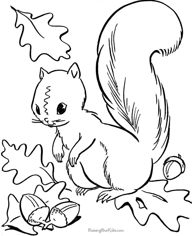 Fall Animals Coloring Pages - Coloring Home