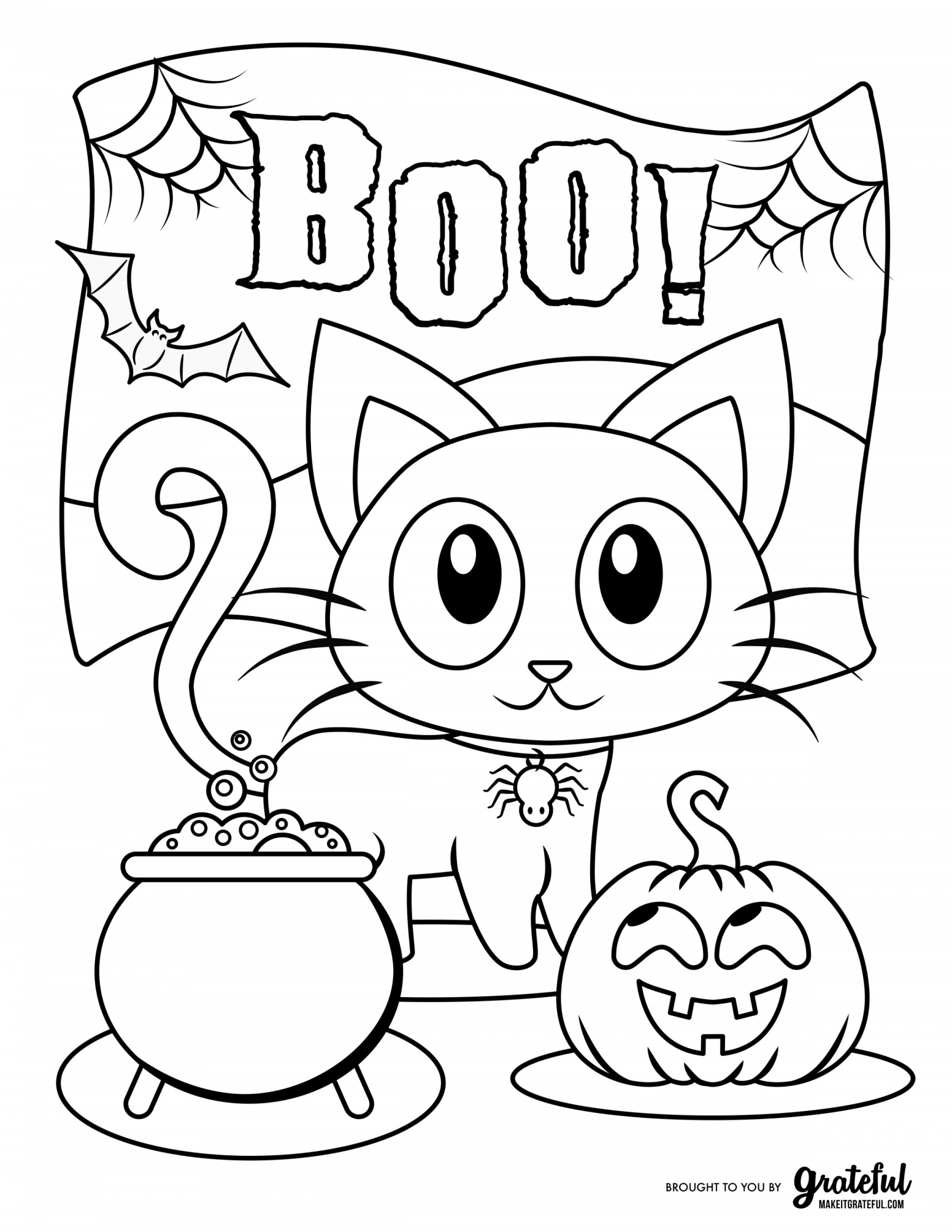 Free Halloween Coloring Pages For Kids or For The Kid In You ...