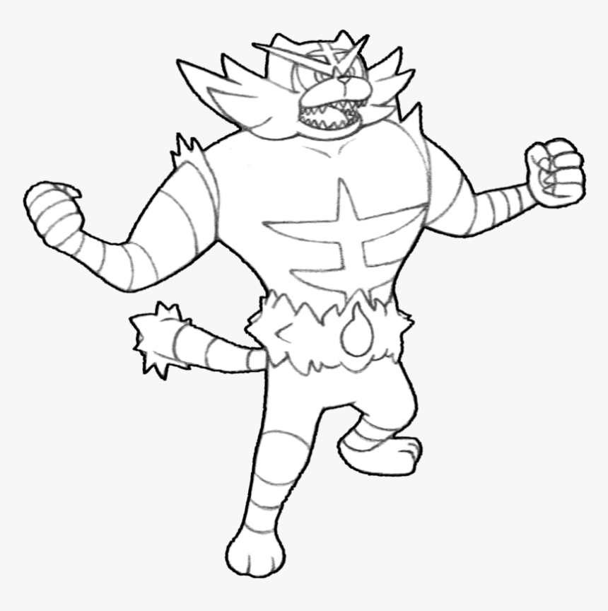 28 Collection Of Incineroar Pokemon Drawing - Incineroar Coloring Page, HD  Png Download is free transp… | Pokemon drawings, Pokemon coloring pages,  Pokemon coloring