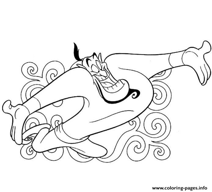 The Genie From The Magic Lamp Disney Coloring Pagese4d4 ...