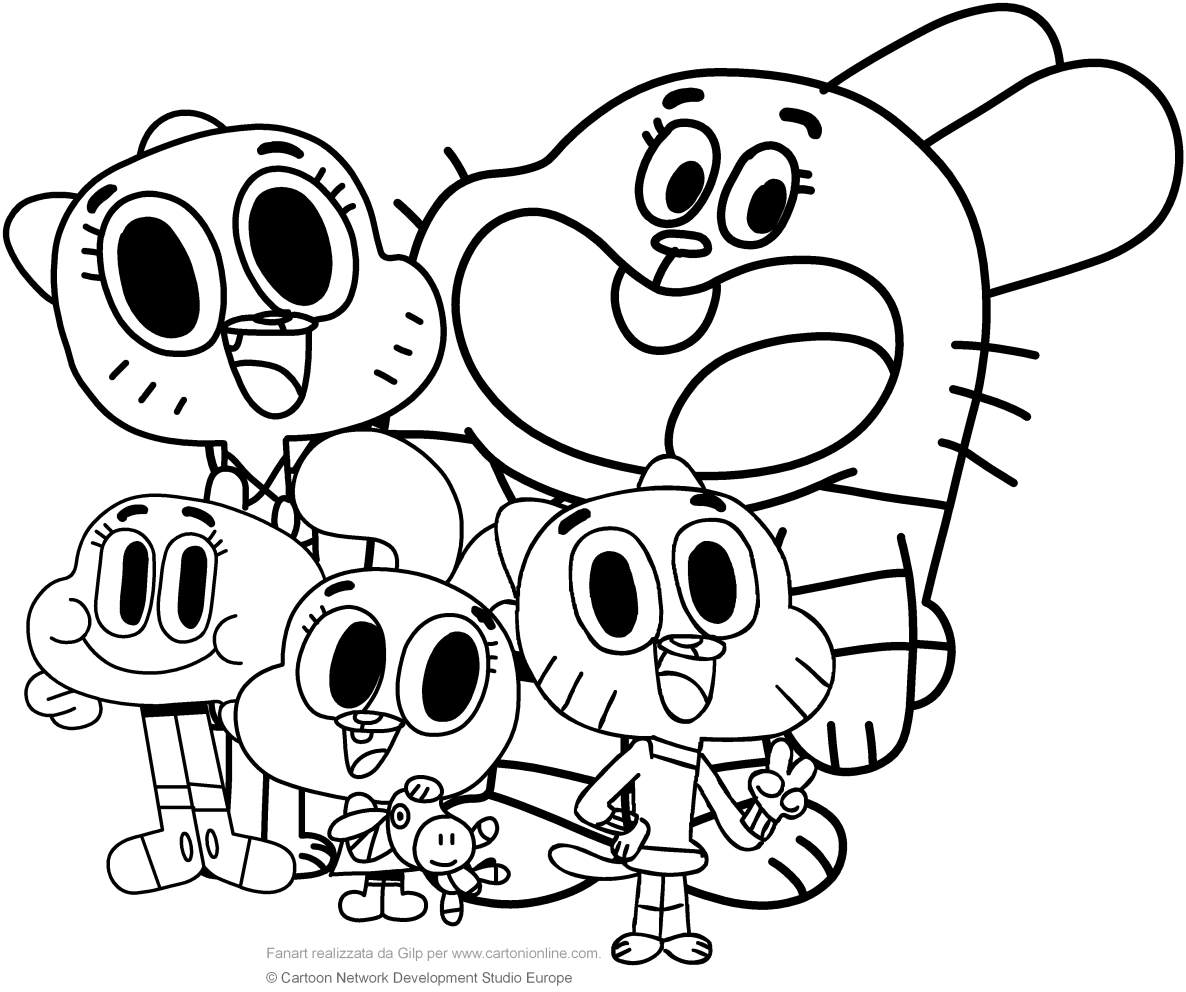 Coloring Pages : Marvelous Amazing World Of Gumball Coloring ...