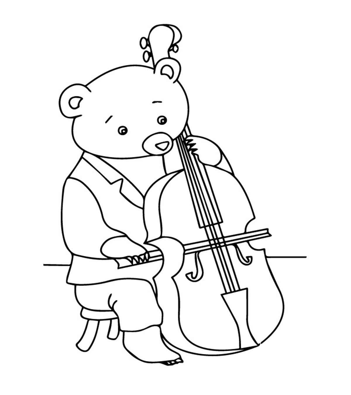 10 Lovely Violin Coloring Pages For Your Toddler