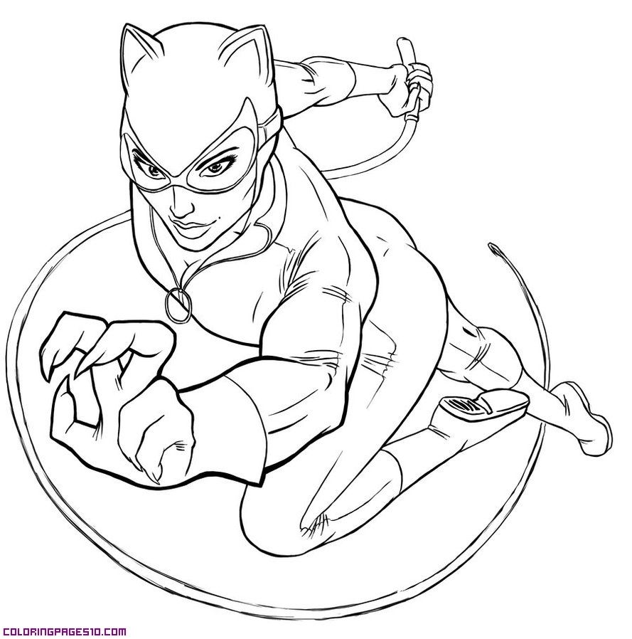 catwoman #coloring #pages #printable 2020 | Superhero coloring pages,  Superhero coloring, Batman coloring pages