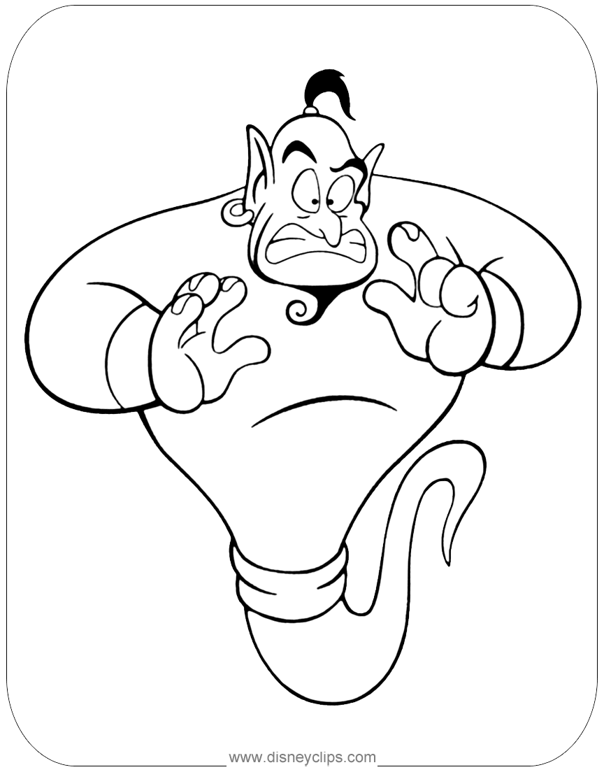 Genie Coloring Pages - Coloring Home