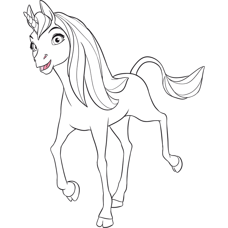 Mia And Me Unicorn Coloring Pages