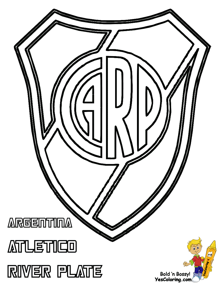Логотип Ривер Плейт раскраска