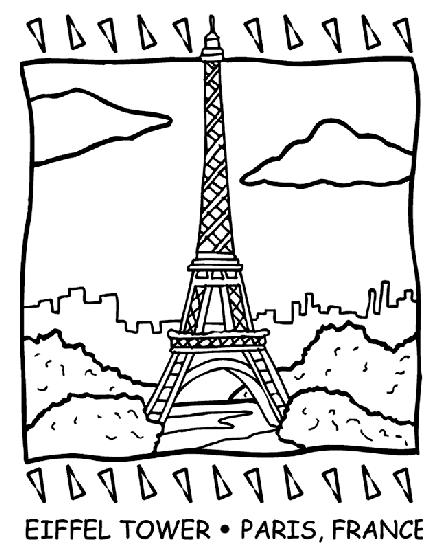 Eiffel Tower Coloring Page | crayola.com