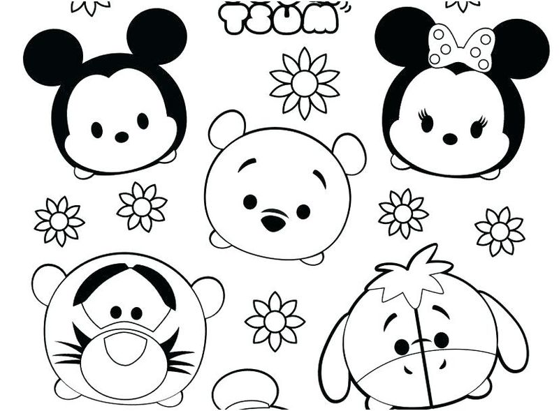 Tsum Tsum Coloring Pages Game - Free Coloring Sheets
