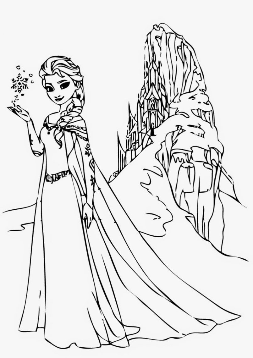 Coloring Pages : Coloring Pages Frozen Elsa Printable Cute ...