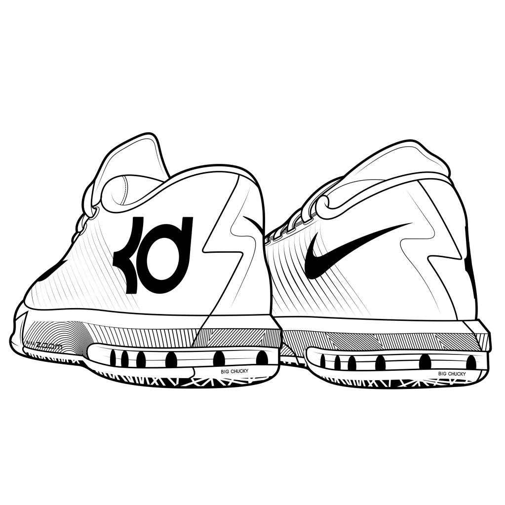 13 Beautiful Collection Of Basketball Shoes Coloring Page ...