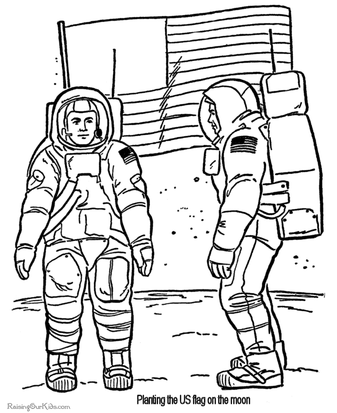 Space and Moon Coloring Pages - Get Coloring Pages