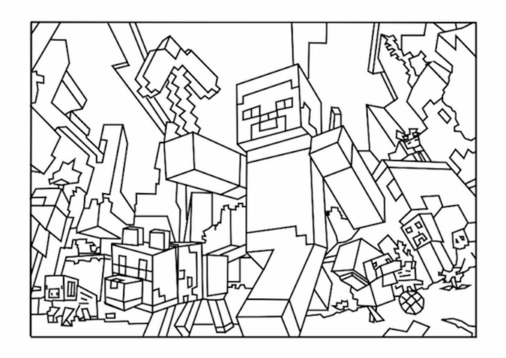 Coloring Pages: Best Minecraft World Coloring Pages Free Printable ...