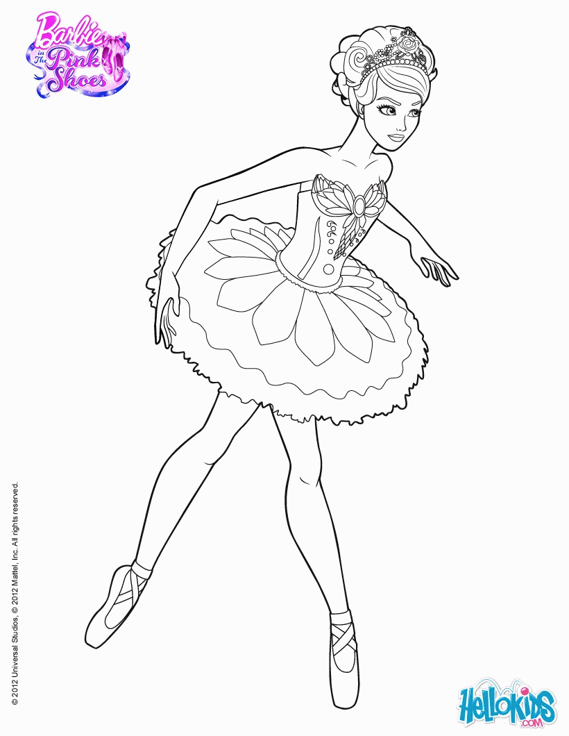 Barbie Ballerina Coloring Pages   Coloring Home