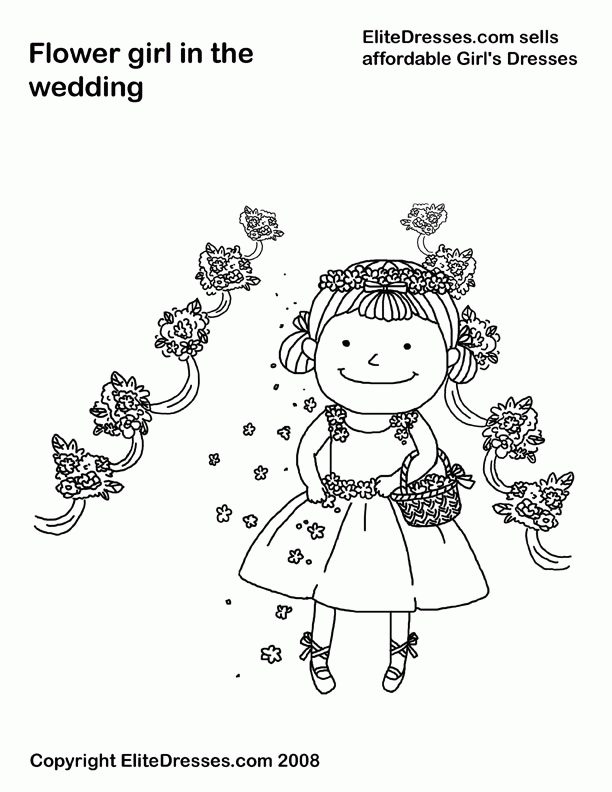 wedding coloring pages that are free and printable Wedding Bouquet ...