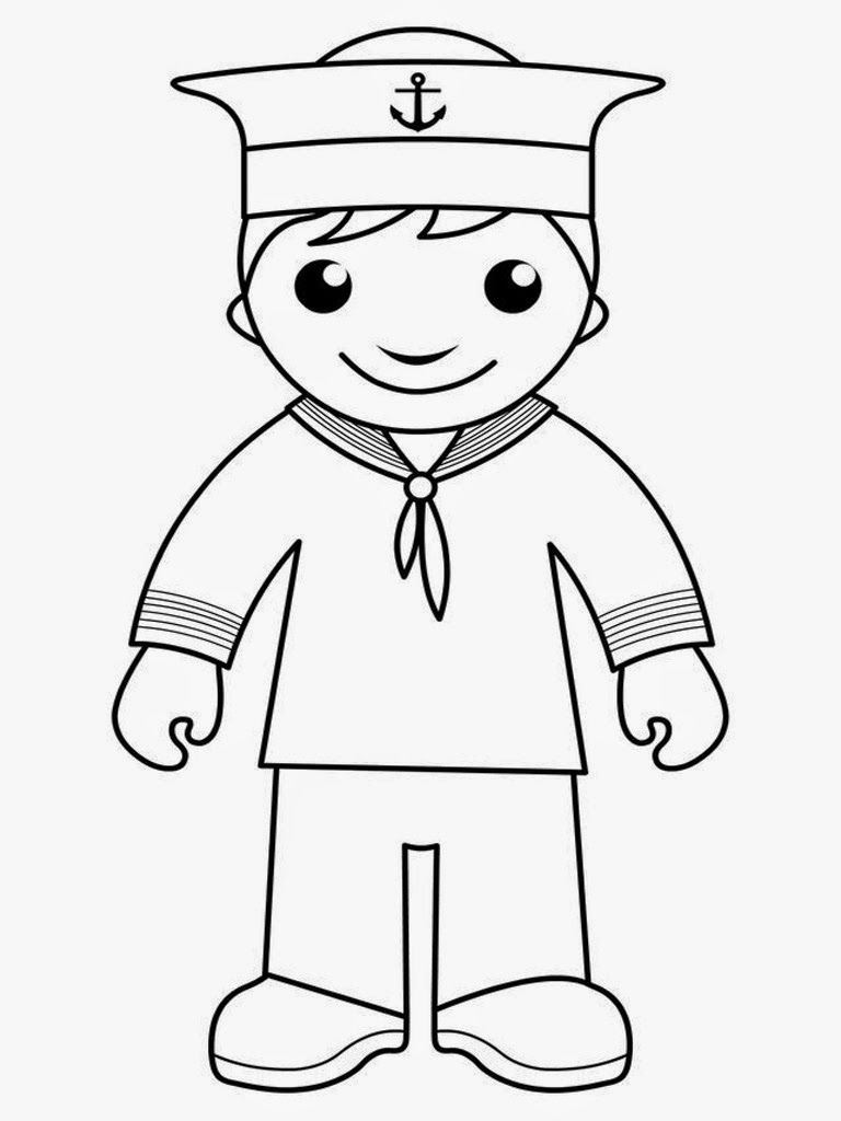 Sailor Coloring Pages | Realistic Coloring Pages
