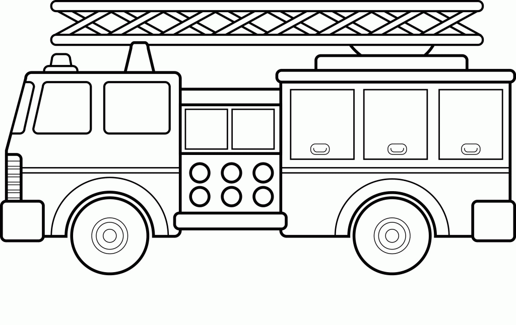 Free Printable Fire Truck Coloring Page