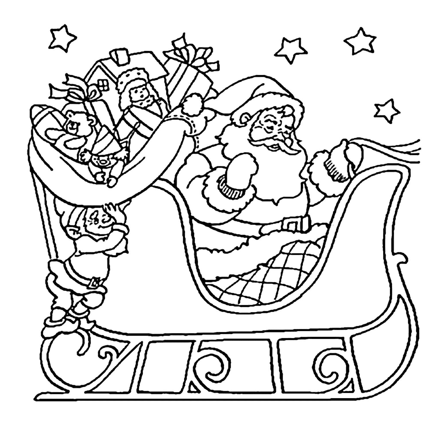 coloring-page-coloring-and-santa-and-reindeer-coloring-home