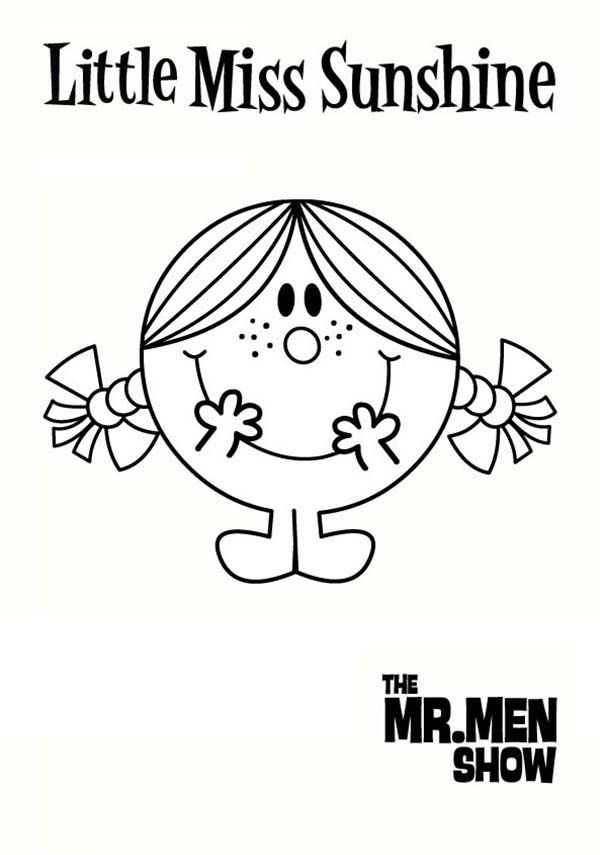 Little Miss Sunshine is Excited in Mr Men and Little Miss Coloring ...