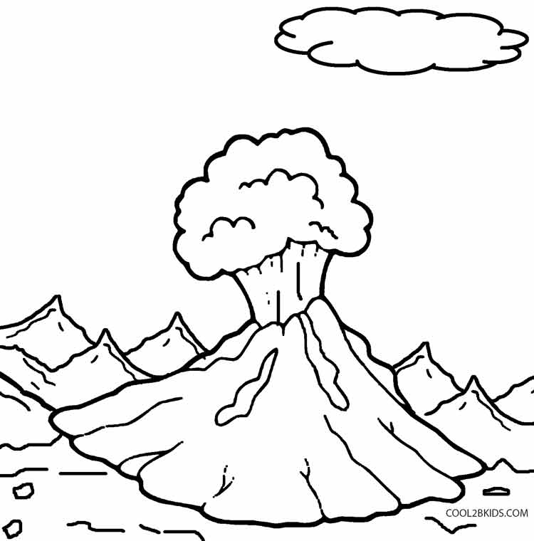 Printable Volcano Coloring Pages Coloring Home