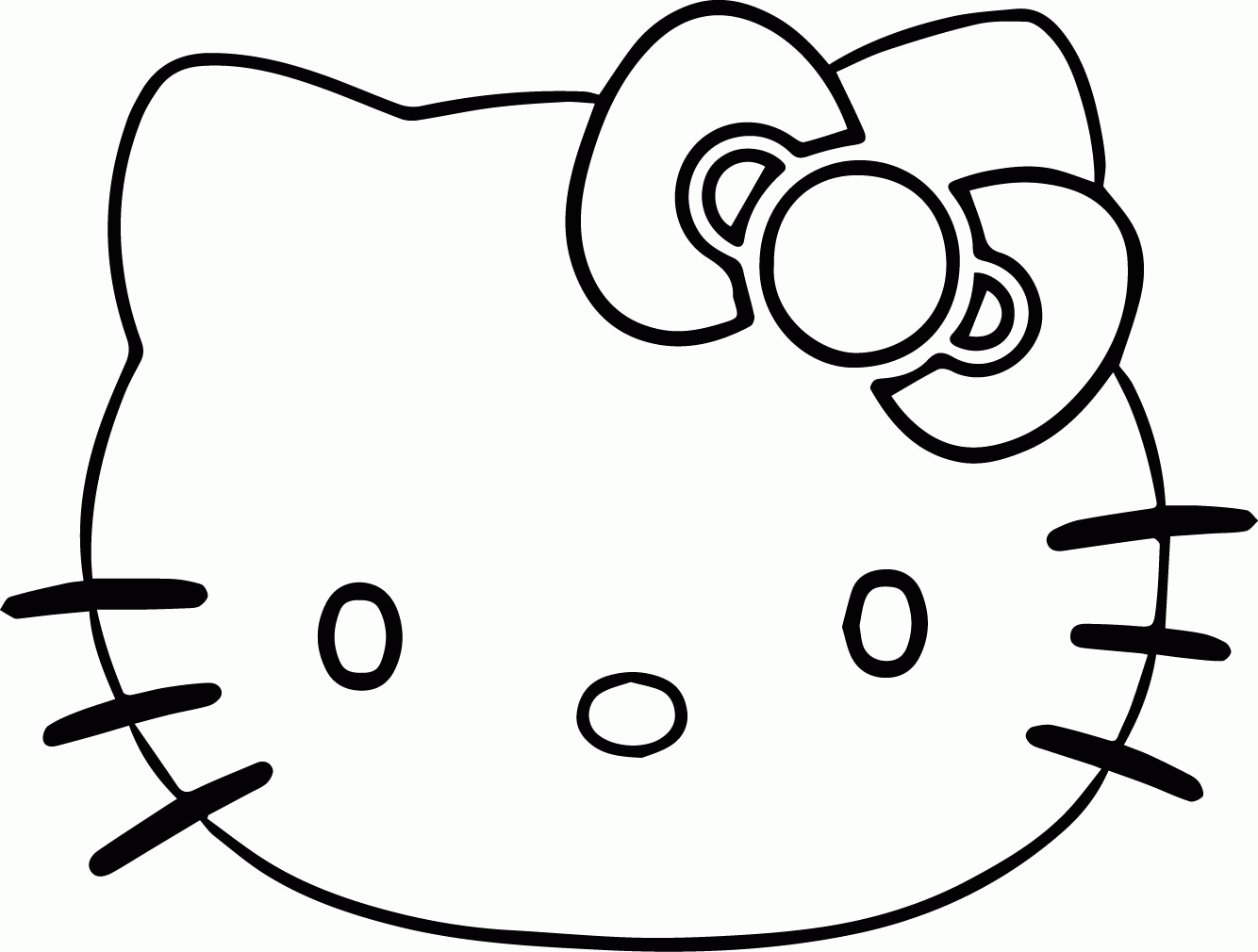 Hello Kitty Face Coloring Pages Coloring Home