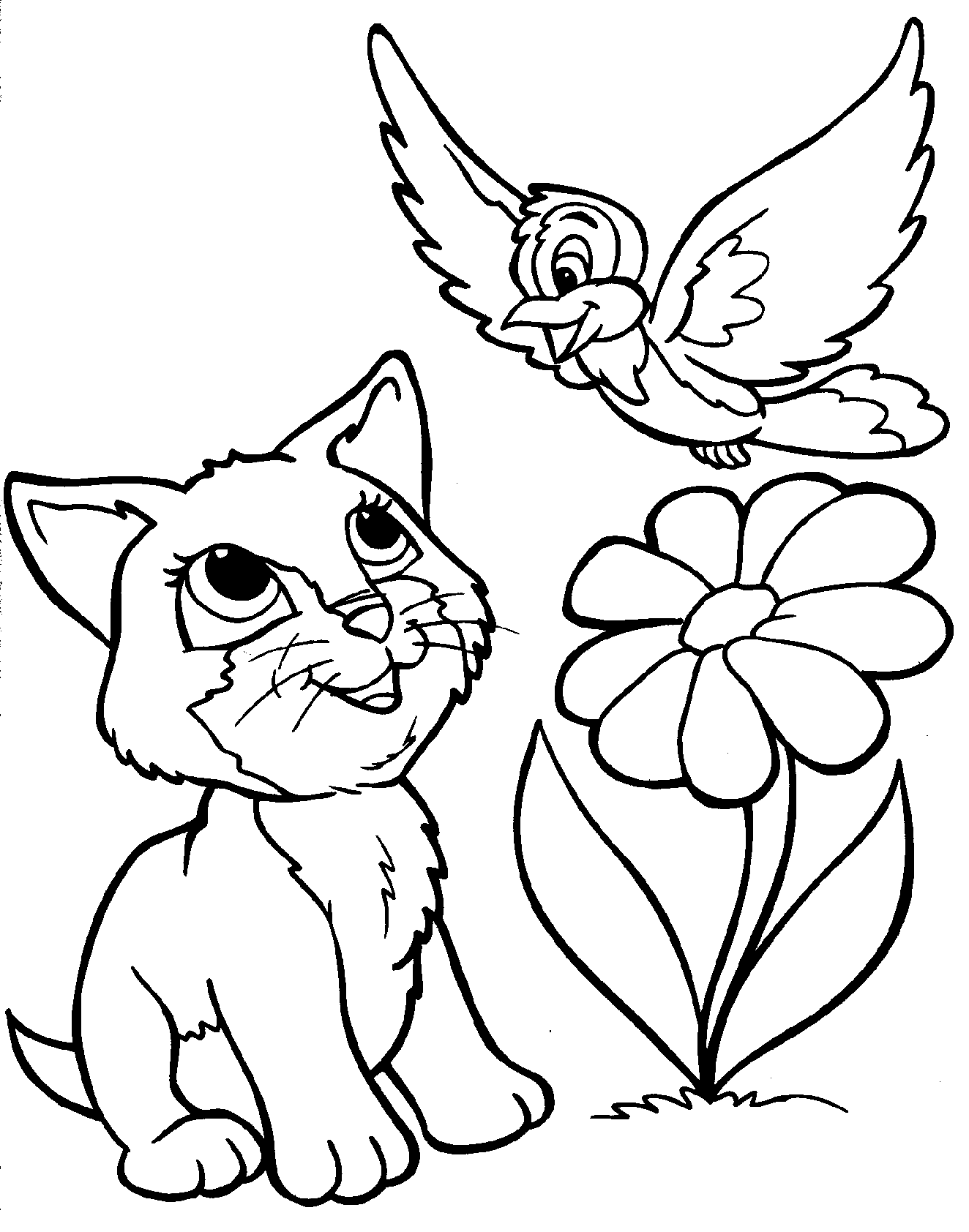 Kittens - Coloring Pages for Kids and for Adults