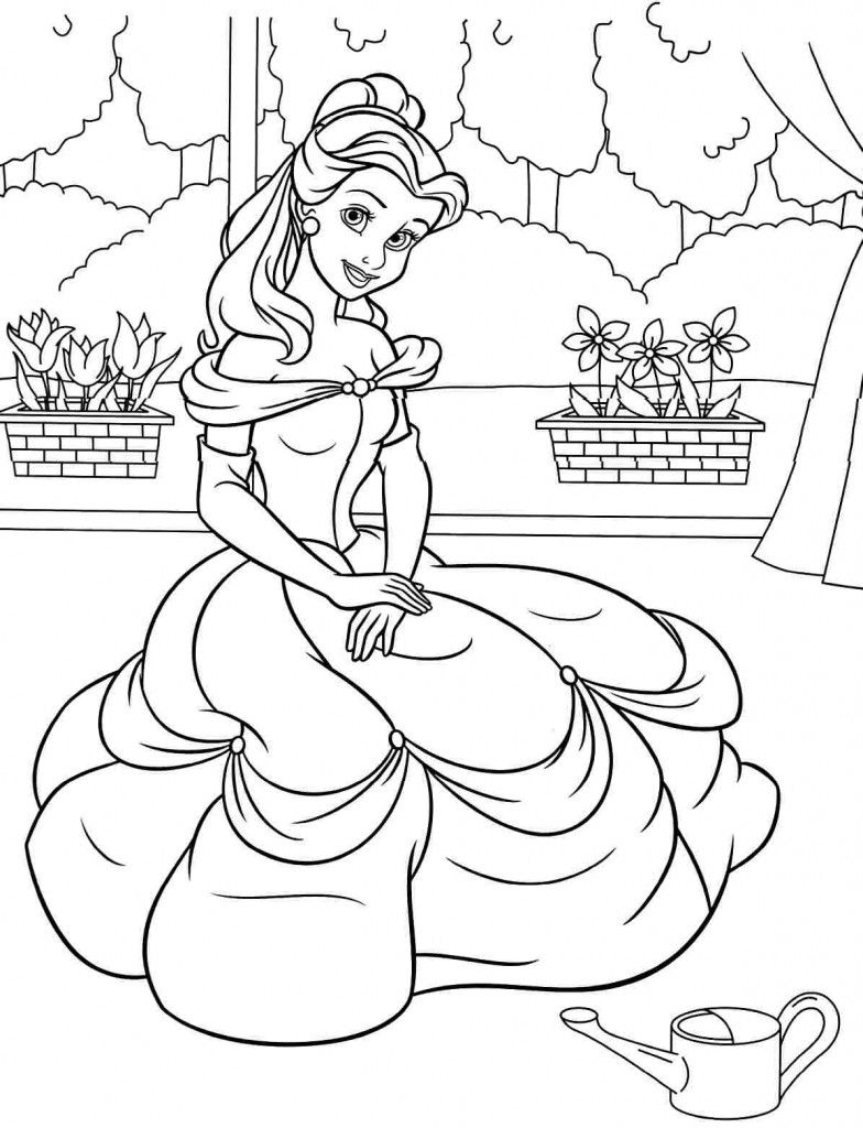 Printable Princess Belle Coloring Pages - High Quality Coloring Pages