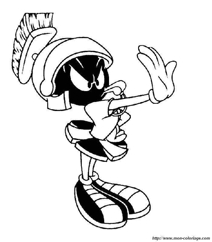 Marvin The Martian Coloring Page Looney Tunes Art Coloring